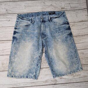 Southpole Men's Slim Fit Acid Wash Denim Jean Shorts Size 34